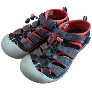 Keen Newport H2 Kids’ Sandals Size 3 Black Red Durable Summer Hiking Water